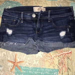 Hollister dark wash jean shorts